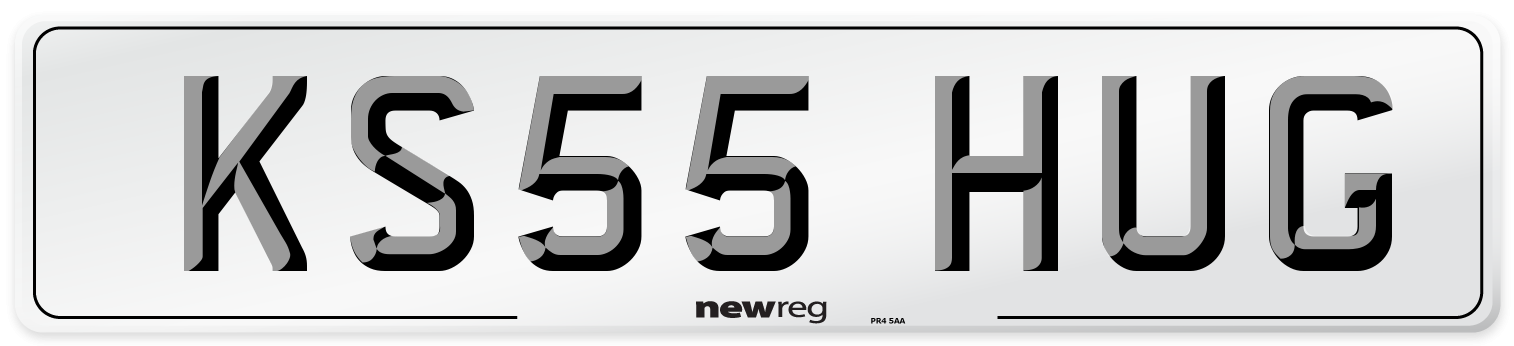 KS55 HUG Number Plate from New Reg